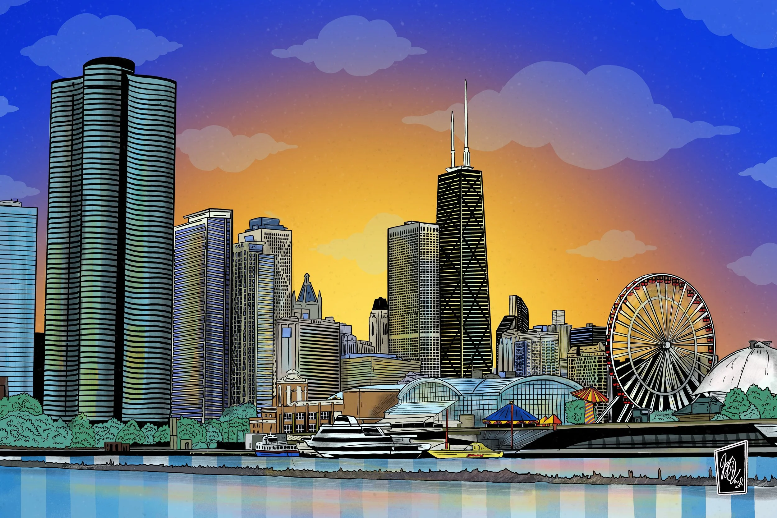 Chicago Forever Illustrations – Bold, Colorful Art Celebrating the